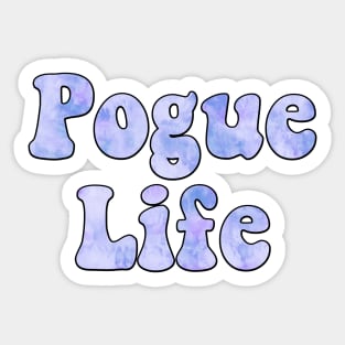 Tie Dye Purple Pogue Life Sticker